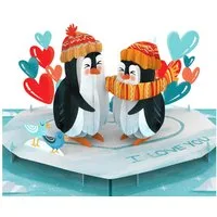 papercrush Geburtstagskarte Pinguinliebe Pop-Up Karte
