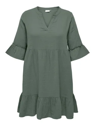 ONLY CARMAKOMA - CARTHYRA 3/4 PEPLUM DRESS WVN - Gr. - 42