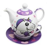 EinhornLiebe Teekanne mit Tasse - Tea for one (4-teilig), (4-St)