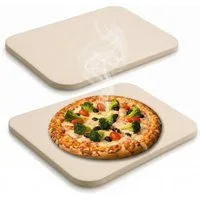 Mucola Pizzastein Pizzastein Brotbackstein Steinofen Cordierit 30x38 CM Beige Gasgrill, Cordierit, (Stück, 1-St., Premium-Pizzastein), Geruchlos, nicht verformend