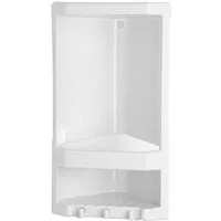 Gedy Ablageregal JUNIOR Eckregal 2-Fach, 189x385x139 mm, Thermoplast, weiß, Gedy-8079