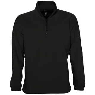 SOLS Ness Unisex Zip Neck Anti-Pill Fleece Top (Schwarz)