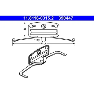 ATE Feder f?r Bremssattel BMW 3 5 6 7 X1 Z4