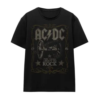 AC/DC - "Rock Label" T-Shirt für Herren/Damen Unisex (Schwarz)