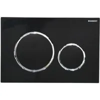 GEBERIT Unterputz-Spülkasten Geberit Betätigungsplatte Sigma20, 2-Mengen-Spülung, schwarz/chrom, 11