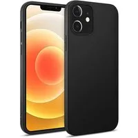 CoolGadget Handyhülle Handy Schutzhülle für Apple iPhone 12 Mini matt schwarz 5,4 Zoll, Silikon TPU Hülle Schutz Tasche Cover schlicht Slim Case