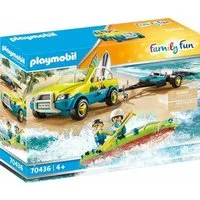 Playmobil® Family Fun Strandauto mit Kanuanhänger Konstruktions-Spielset, (Strandauto mit Kanuanhänger), Made in Europe