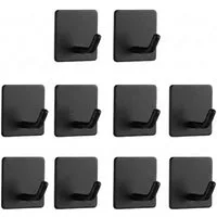 TECBULL Handtuchhaken Klebehaken aus Edelstahl, Wandhaken selbstklebend, V2, (10-St)