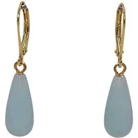 Firetti Paar Ohrhänger Schmuck Geschenk Silber 925 Ohrschmuck Ohrringe Tropfen Edelsteine, Made in Germany - mit Amazonit
