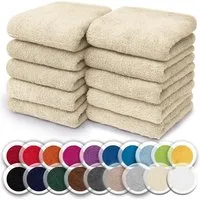 NatureMark Seiftuch 10er-Set Seiftücher 30x30cm 100% Baumwolle, (10-St), Frottier Waschlappen Seiflappen 30 x 30 cm, Naturweiß
