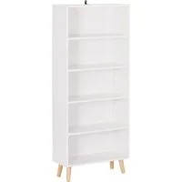 Woltu Bücherregal, 1-tlg., Standregal Raumteiler mit 5 Fächern Aktenregal