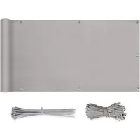 Sekey Balkonsichtschutz Meterware 75cm hoch Balkonsichtschutz Wetterfest Balkonbespannung Terasse Wetterfest, Sonnenschutz blickdicht, für 100% Privatsphäre