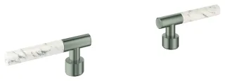 GROHE Hebelgriffe Atrio Private C. 48458 White Attica Caesarstone satin steel, 48458MS0 48458MS0