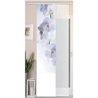 Gardinenbox Schiebegardine, Klettband, blickdicht, Polyester, Wildseide Optik Voile Paneel Paneelwagen 80400