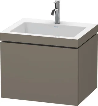 Duravit L-Cube c-bonded Set wandhängend Flanell Grau Seidenmatt 600x480x500 mm - LC6916O9090 LC6916O9090