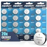 ALPALIUM CR2032 Knopfzellen Batterien 20 Stück Alpalium Sparset Knopfzelle, CR2032 (3V V), Lithium, lange Lagerfähigkeit, umweltfreundlich verpackt, Sparset