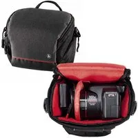 Hama Kameratasche Kamera-Tasche Sambia 100 Foto-Tasche Universal (Set), Case Schultergurt Tragegriff Zubehör-Fächer Systemkamera Digitalkamera