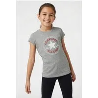 Converse T-Shirt CNVG TIMELS CHUCK PATCH TEE für Kinder, mit Rundhalsausschnitt, aus Baumwolle und Polyester