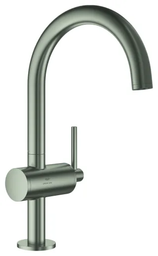 GROHE Einhand-Waschtischbatterie Atrio 24362 L-Size satin steel, 24362MS0 24362MS0