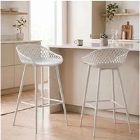 IDIMEX Barhocker IREK, Barhocker 2er Pack Barstuhl Theke Bar Hocker Tresenhocker Retro Design