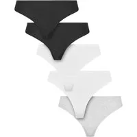 URBAN CLASSICS Panty Urban Classics Ladies Basic Cotton Tanga 5-Pack