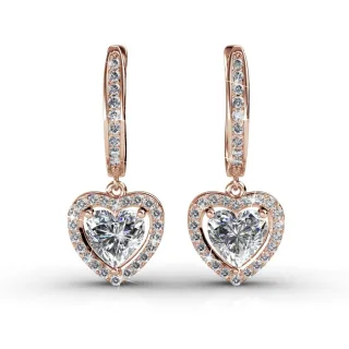 Only Love Ohrringe - Roségold und Kristall