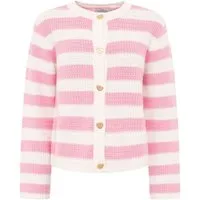 Zwillingsherz Strickjacke Strickjacke mit goldenen Knöpfen