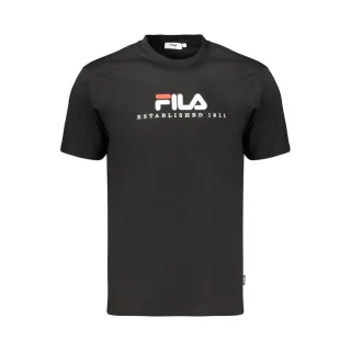 Fila Schwarzes Baumwoll-Herren-T-Shirt
