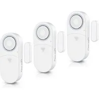 BEARWARE Fensteralarm / Türalarm, 120 dB lauter Signalton, Alarmsensor Fensteröffnungsmelder (für Tür & Fenster, Einbruchschutz, mit Batterien, Alarmanlage)