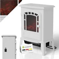 Juskys Elektrokamin, Flammeneffekt, zwei Heizstufen, Sicherheitsabschaltung, Thermostat