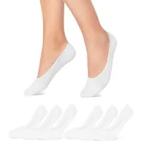 sockenkauf24 Füßlinge 6 Paar "Low Cut" Ballerina Socken Baumwolle Sneakersocken (Weiß, 39-42) Schwarz Weiß Beige - 39960 WP