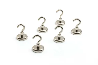 6x Magnet Haken Neodym Magnethaken 34KG Haftkraft Extra Stark Kühlschrank Tafel