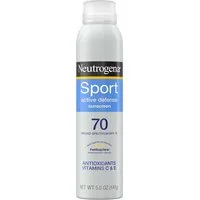 Neutrogena Sonnenschutzspray Sport Active Defense LSF 70, schweiß- und wasserabweisendes Spray, 1-tlg., 1er oder 2er Set