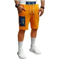 RMK Shorts Herren Short kurze Hose Sommer Bermuda Basic Einfarbig Elastikbund mit Tunnelzug