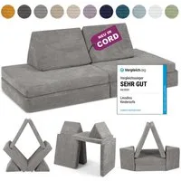 Linodino Kindersofa Spielsofa I aus Schaumstoff Bausteine I Spielcouch für Kinder, 3 Jahre Garantie