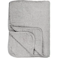 Ib Laursen Tagesdecke Plaid BEACH CLUB dunkelgrau weiß gestreift Decke Strandhaus Coastal Fa