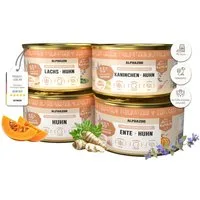 ALPHAZOO Probierschmaus Katze 4x200g Probierpaket, Nassfutter