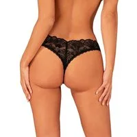Obsessive Panty-Ouvert Ouvert-String Donna schwarz elastisch transparent (einzel, 1-St)