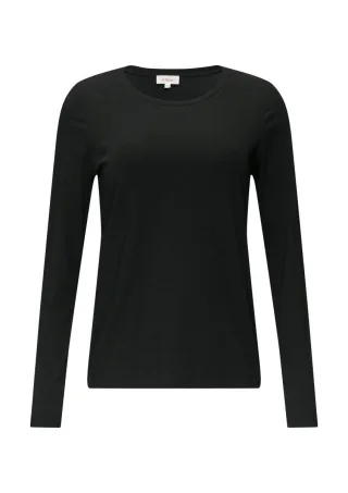 s.Oliver Red Label - Longsleeve im Slim Fit schwarz - Gr. - 44