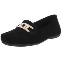 Ital-Design Mokassin mit Glitzerdetails für Damen, vielseitig und bequem Slipper (91554486) Flach Mokassins in Schwarz