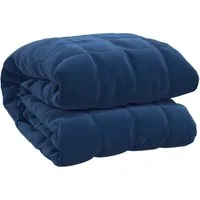 vidaXL Bettüberwurf Gewichtsdecke Blau 140x200 cm 6 kg Stoff
