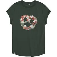 Bavarian Caps T-Shirt Bavarian Caps Damen T-Shirt "Blumenbreze" - tannengrün (T-Shirt, T-Shirt)