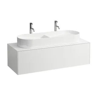 LAUFEN Waschtischunterschrank Sonar 457x1177x341 Aus mi, 1Schubl H812348/9 weiss matt H4054710341701
