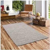 Pergamon Wollteppich Baumwolle Natur Kelim Teppich Easy Meliert, Rechteckig, Höhe: 8 mm