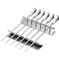 Michelino Schaschlikspieße Schaschlikspieße-Set 8-teilig (Set, 8-St., 6 Spieße, 2 Halterungen), Fleispieße Grillspieße Edelstahl