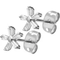 FILANGO Paar Ohrstecker Titan Ohrstecker KRISTALLBLUME (Ohrstecker, 1-tlg)