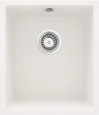 Neuesbad Unterbau Granitspüle 380X460X194 3,5'', Alabaster, mit SPACE SAVER LUX NB1DEZQAA10B1