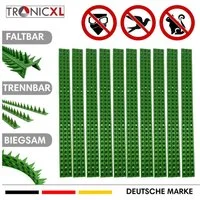 TronicXL Taubenspikes 10x GRÜN Taubenspikes Taubenabwehr Vogelabwehr Spikes Kunststoff Set, 10-St.