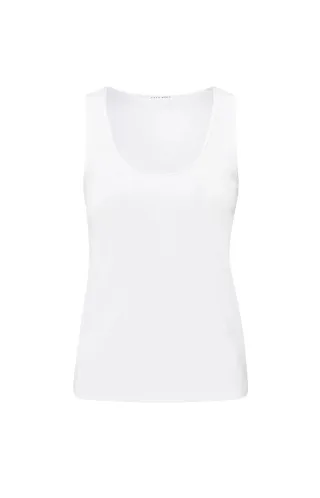 Yaya - Geripptes Top mit glänzendem Besatz weiß - Gr. - XL