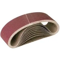 MioTools Schleifpapier 303 x 40 mm Schleifbänder für Handbandschleifer, Normalkorund, 10 Stk., K36
